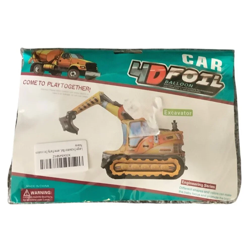 Kid Party Large 4D‎ Foil Excavator Machine Balloon 38